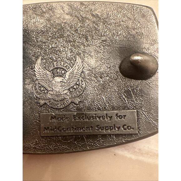 MidContinent Belt Buckle – Vintage Metal Buckle Western Collectible - Picture 4 of 5